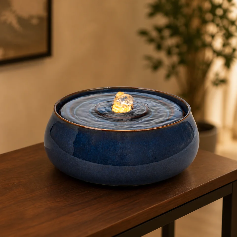 Calm Ripple Bowl Ceramic Fountain water fountain, model LR20070