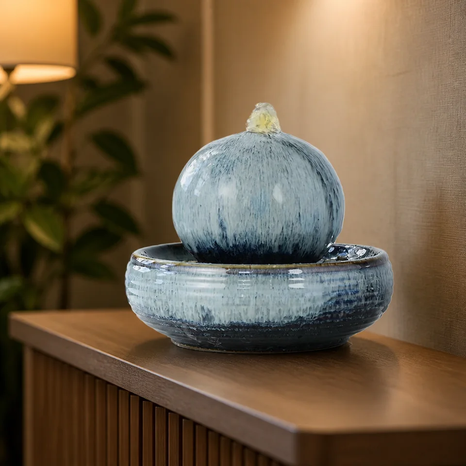 Orb Bowl Ceramic Fountain water fountain, model LR20092