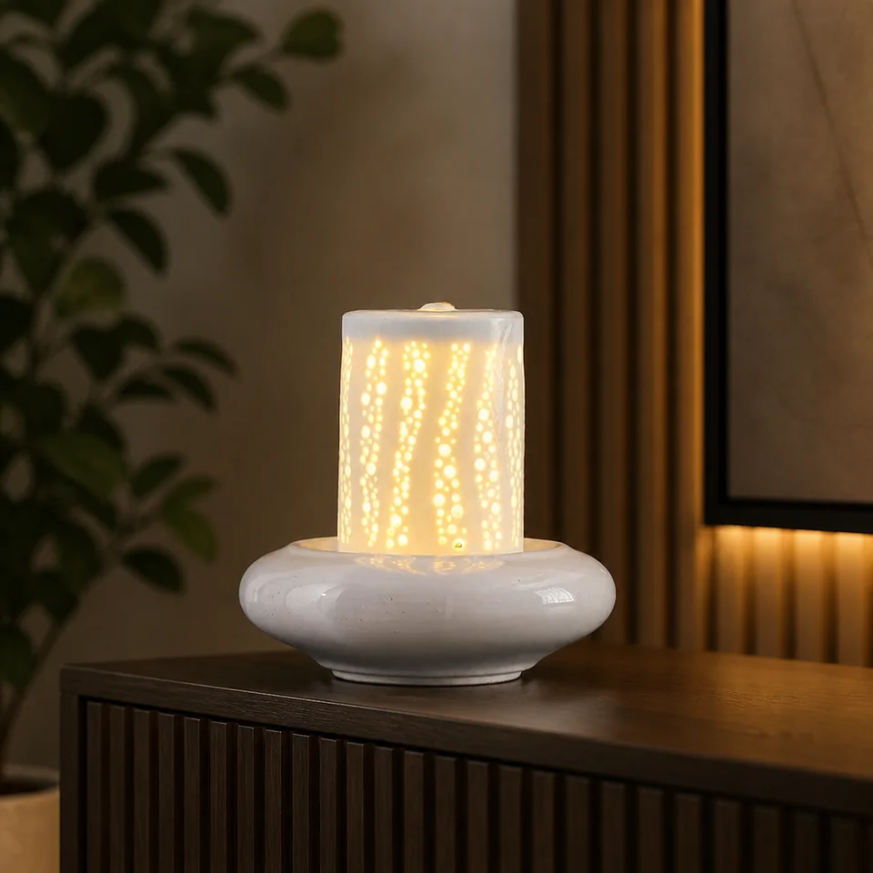 Pierced Column Ceramic Fountain water fountain, model LR20139