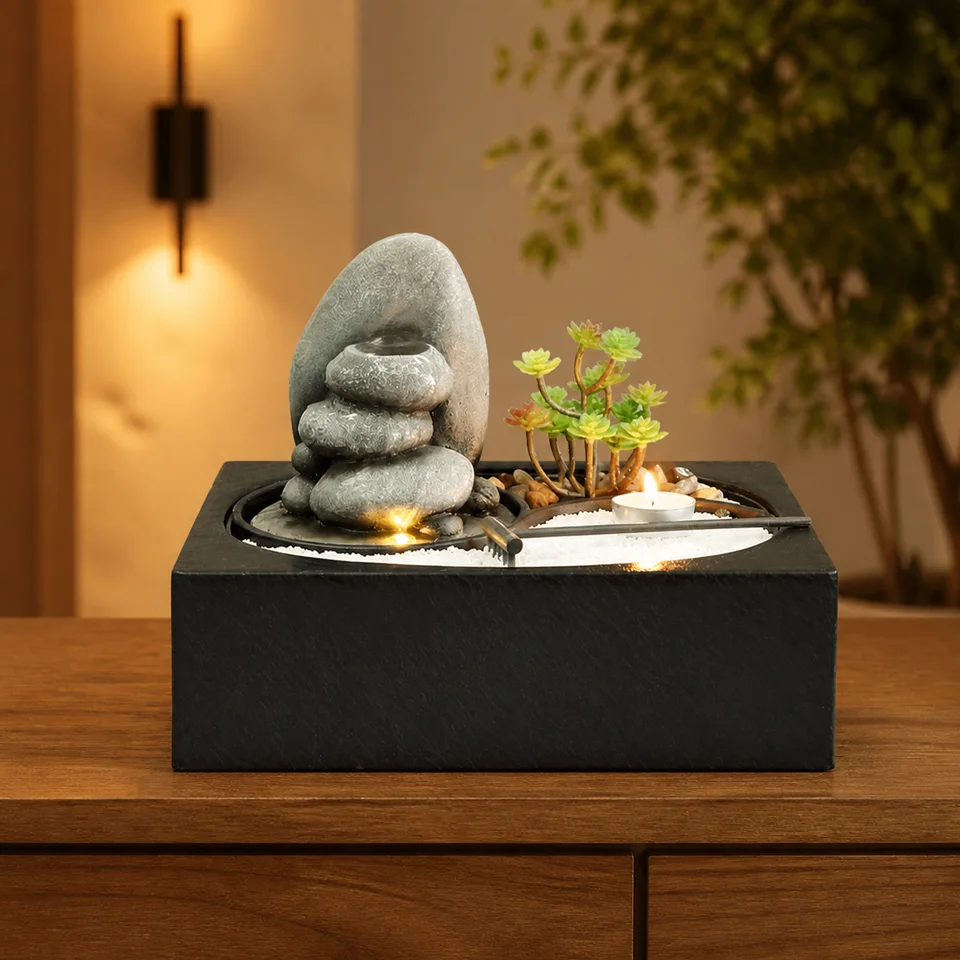 Sheltered Pebble Zen Garden, model LR62916