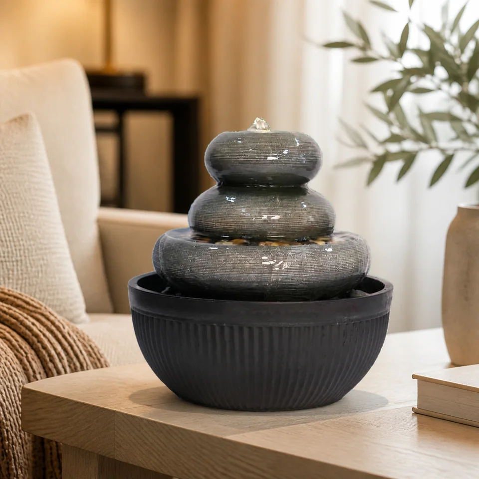 Three Pebble Fountain, model LR63117