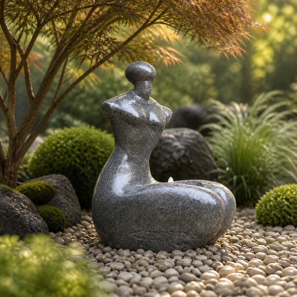 Seated Figure Fountain, model LR60897-1